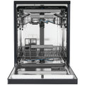 Haier 60cm Black Freestanding Dishwasher - DualPower Spray Arm - Steam and Hygiene Programs - HDW15F4B1