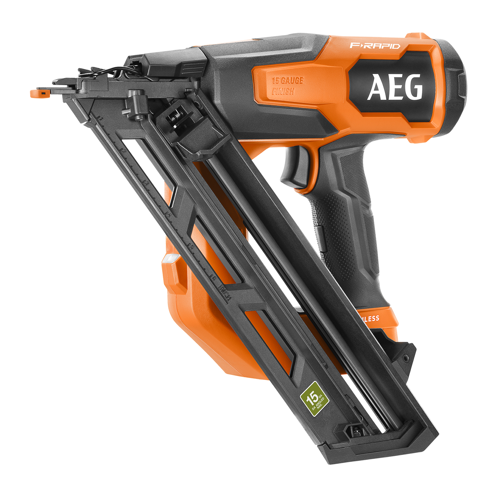 AEG 18V F-RAPID 15GA DA Angled Brad Nailer A18FAFNDA15GB0 - Skin Only