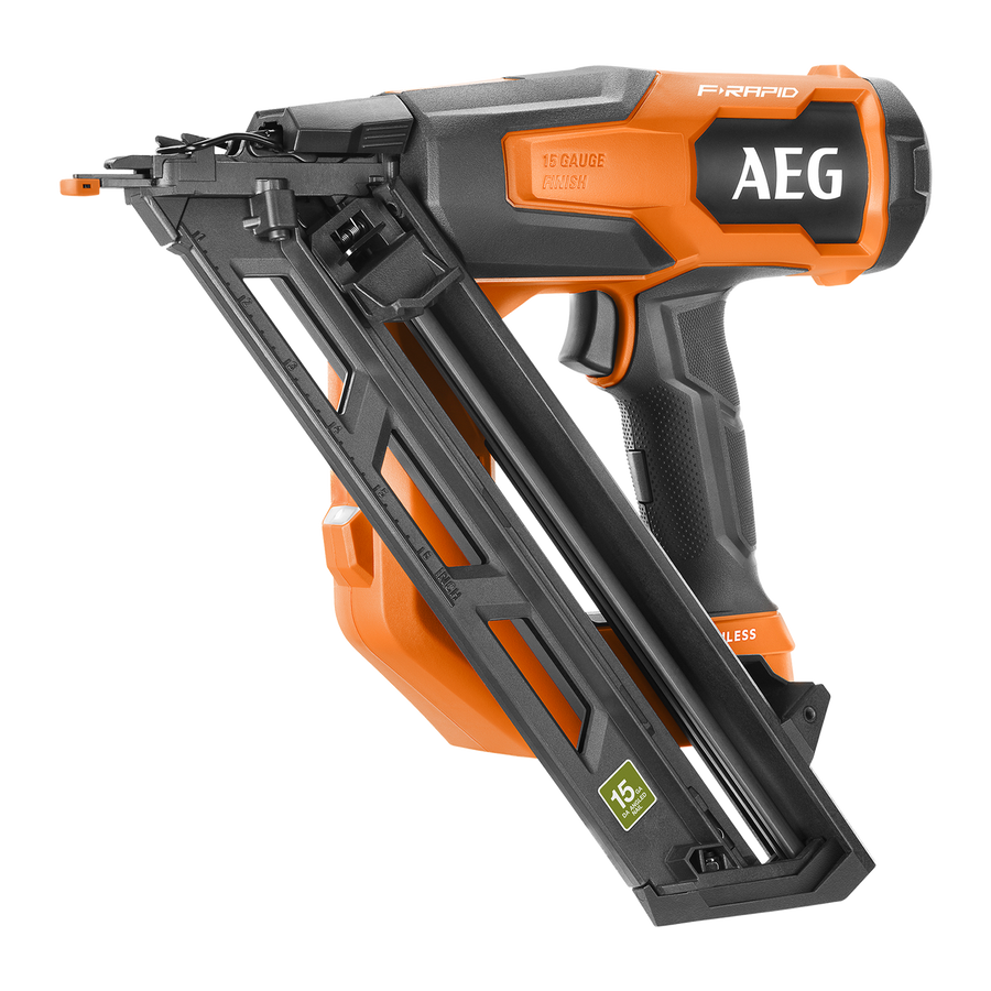 AEG 18V F-RAPID 15GA DA Angled Brad Nailer A18FAFNDA15GB0 - Skin Only