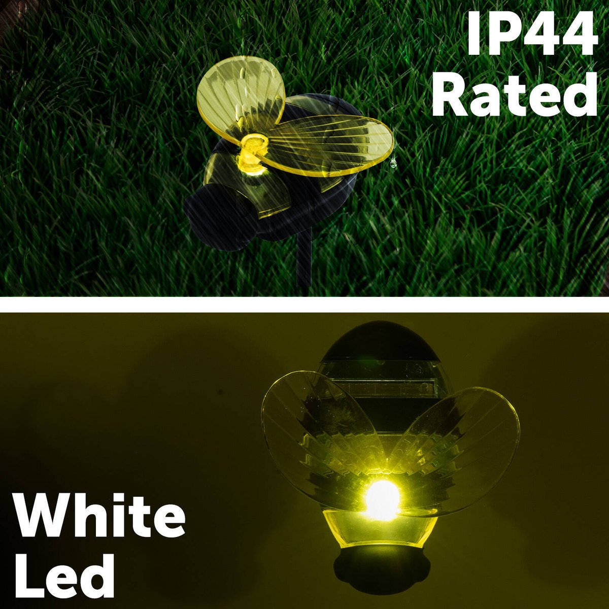 Click Solar Path Light Bee - Solar Powered Outdoor Lighting - 75mm x 140mm - Yellow - SuperSaverAU - view 3