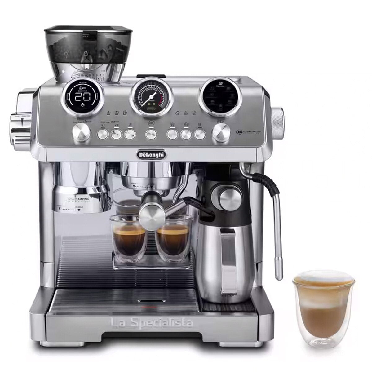 DeLonghi La Specialista Maestro Cold Brew Manual Espresso Machine - Silver - Bean Adapt - EC9885M