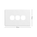 Deta Three Gang Grid Plate - 77mm x 30mm - Polycarbonate - Indoor Use - SuperSaverAU - view 4