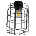 Brilliant Canal Matt Black Cage Batten Fix Light B22