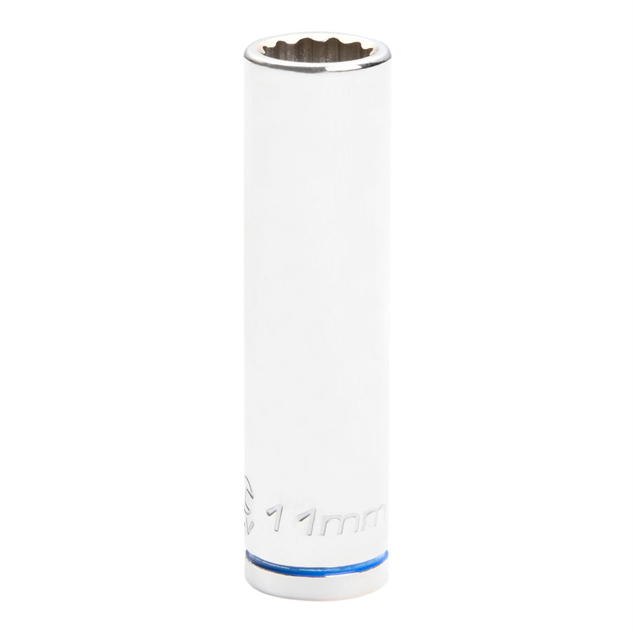Kincrome 11mm 1/2" Drive Deep Socket, Chrome Vanadium Steel, 12 Point, Rust Resistant