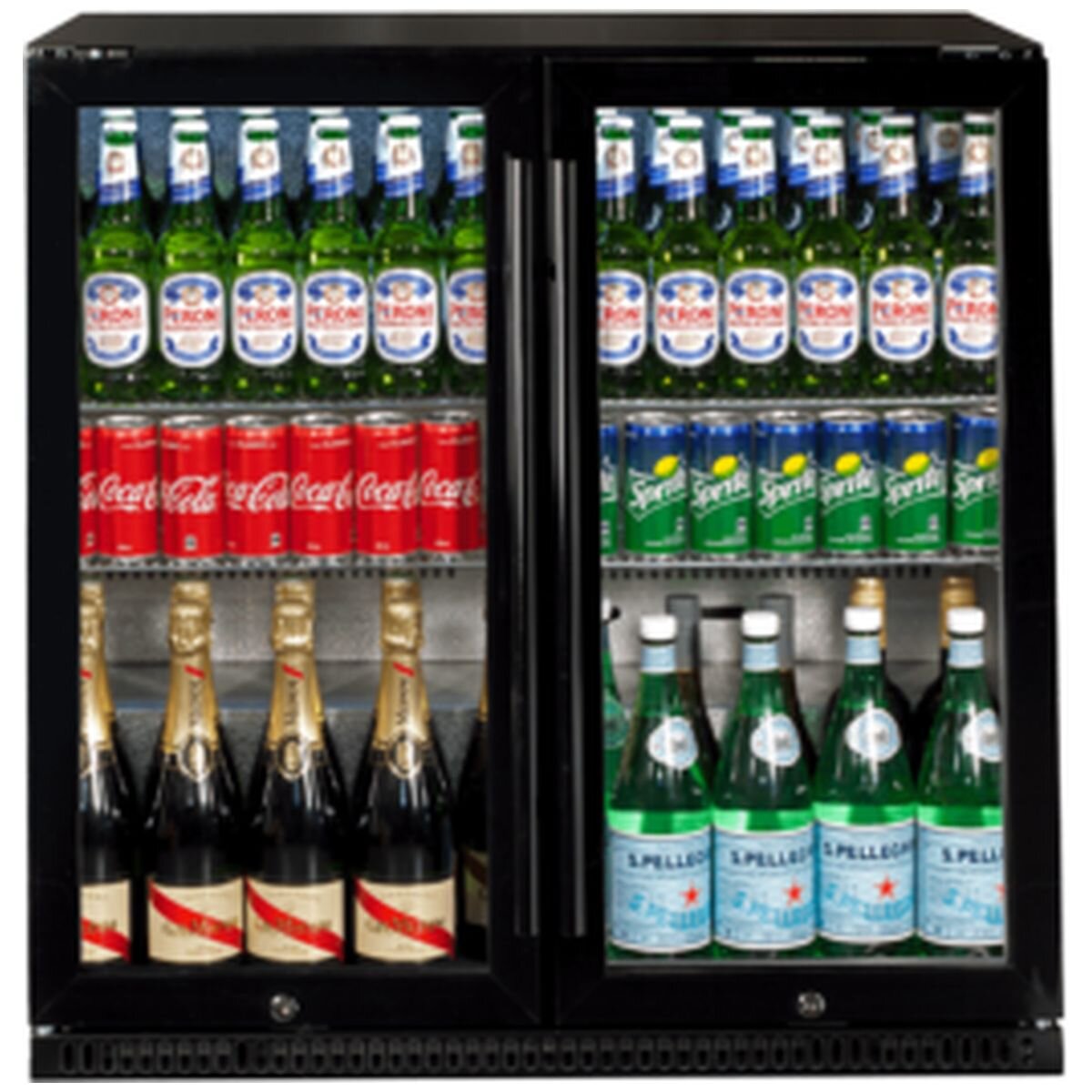 Artusi 190L outdoor beverage centre - stainless steel fascia, two heated triple glazed doors - AOF2SM5