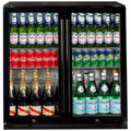Artusi 190L outdoor beverage centre - black, two heated triple glazed doors, self-closing - AOF2BM5