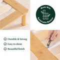 Zinus Arden King Single Bamboo Bed Frame - Natural Finish, Upholstered Headboard, Slats - AU-FPWNH8ZC-08B
