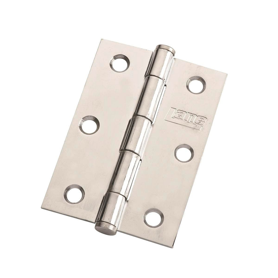 Lane Butt Hinge 85mm Polished Chrome Steel 20 Pack Smooth Action - SuperSaverAU - view 1