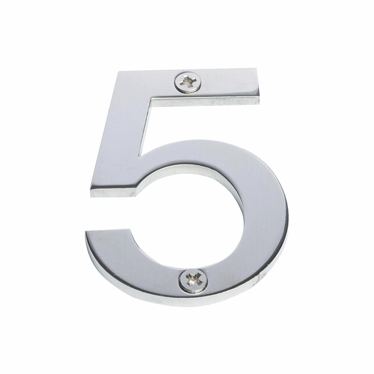 Sandleford Stainless Steel House Number 5 - 60mm Brushed Finish - SuperSaverAU - view 1