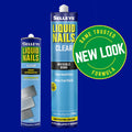 Selleys Liquid Nails Clear Construction Adhesive 250g - Dries Clear Polymer Bond for Building Materials