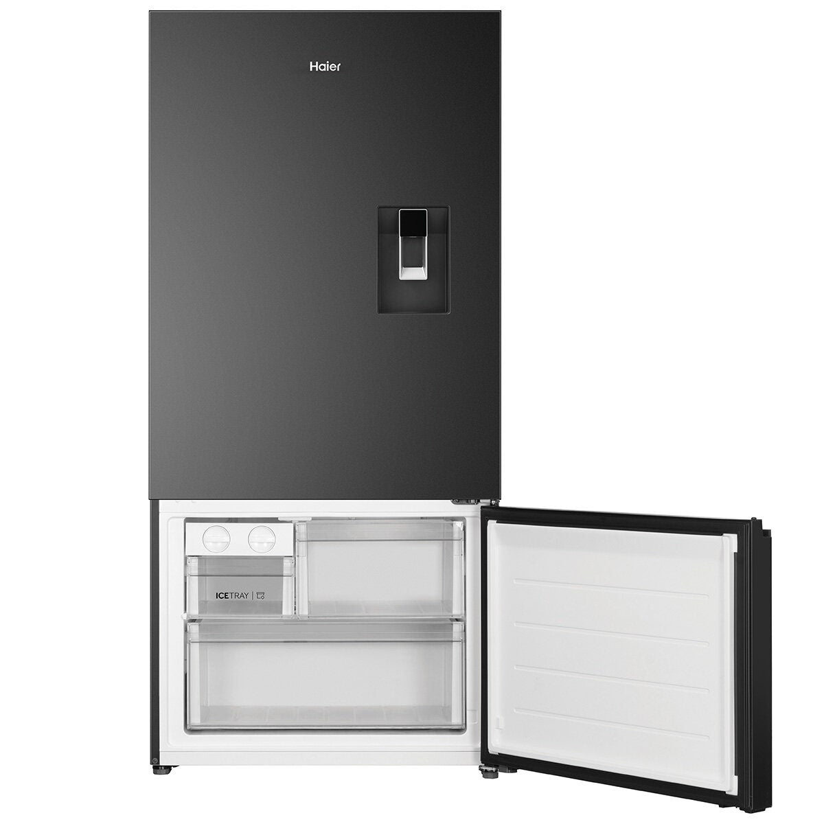Haier 514L Bottom Mount Fridge - Non-Plumbed Chilled Water, Black, 5.5 Star Energy - HRF510BHC