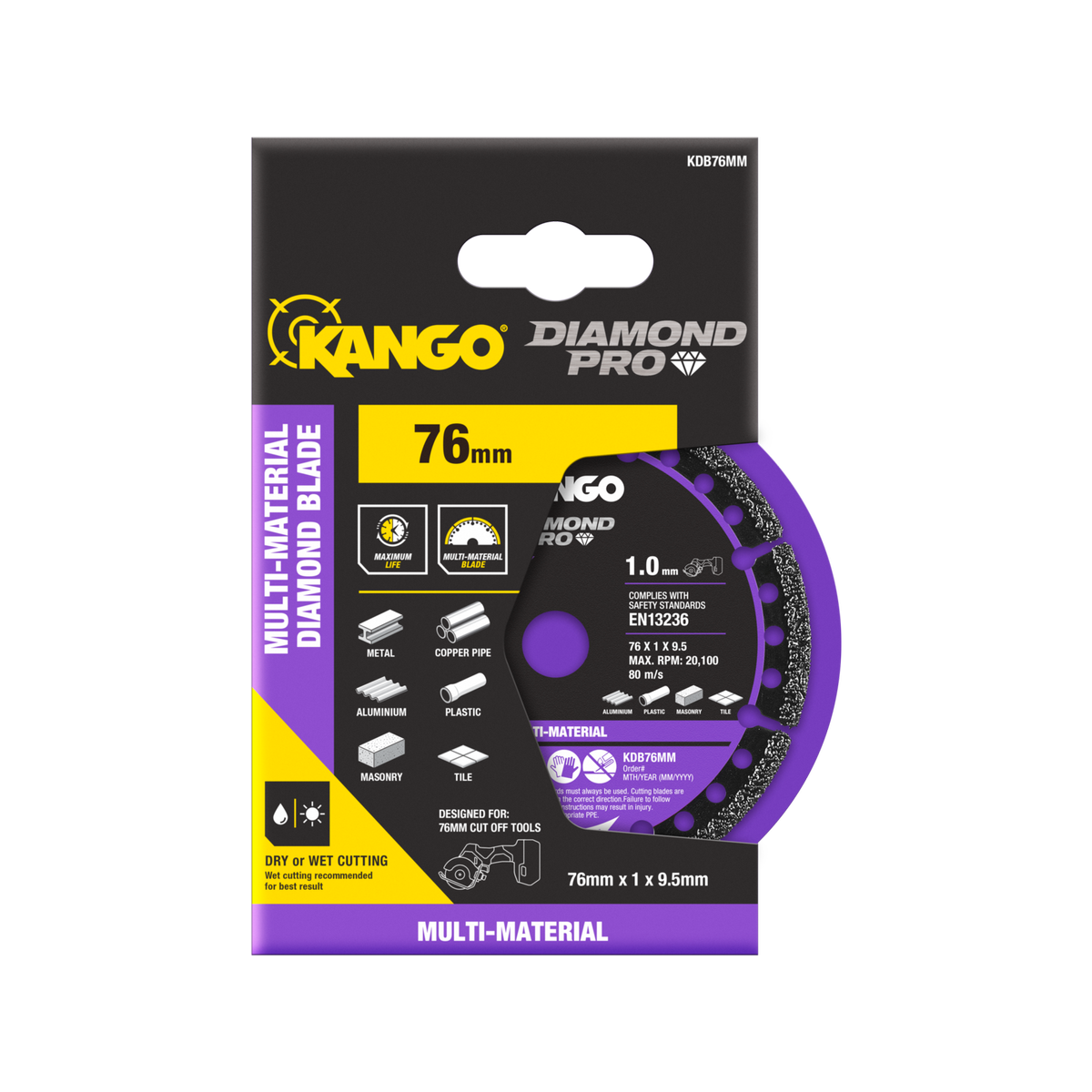 Kango 76mm Multi Material Diamond Blade - Compatible with Ryobi, AEG, WORX - Durable Cutting Tool - SuperSaverAU - view 1