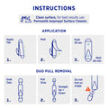 Permastik Large Clear Plastic Adhesive Urban Hooks 4 Pack Removable