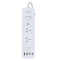 Click 6 Outlet Powerboard with Surge Protection & USB-A Ports, CKHP718W