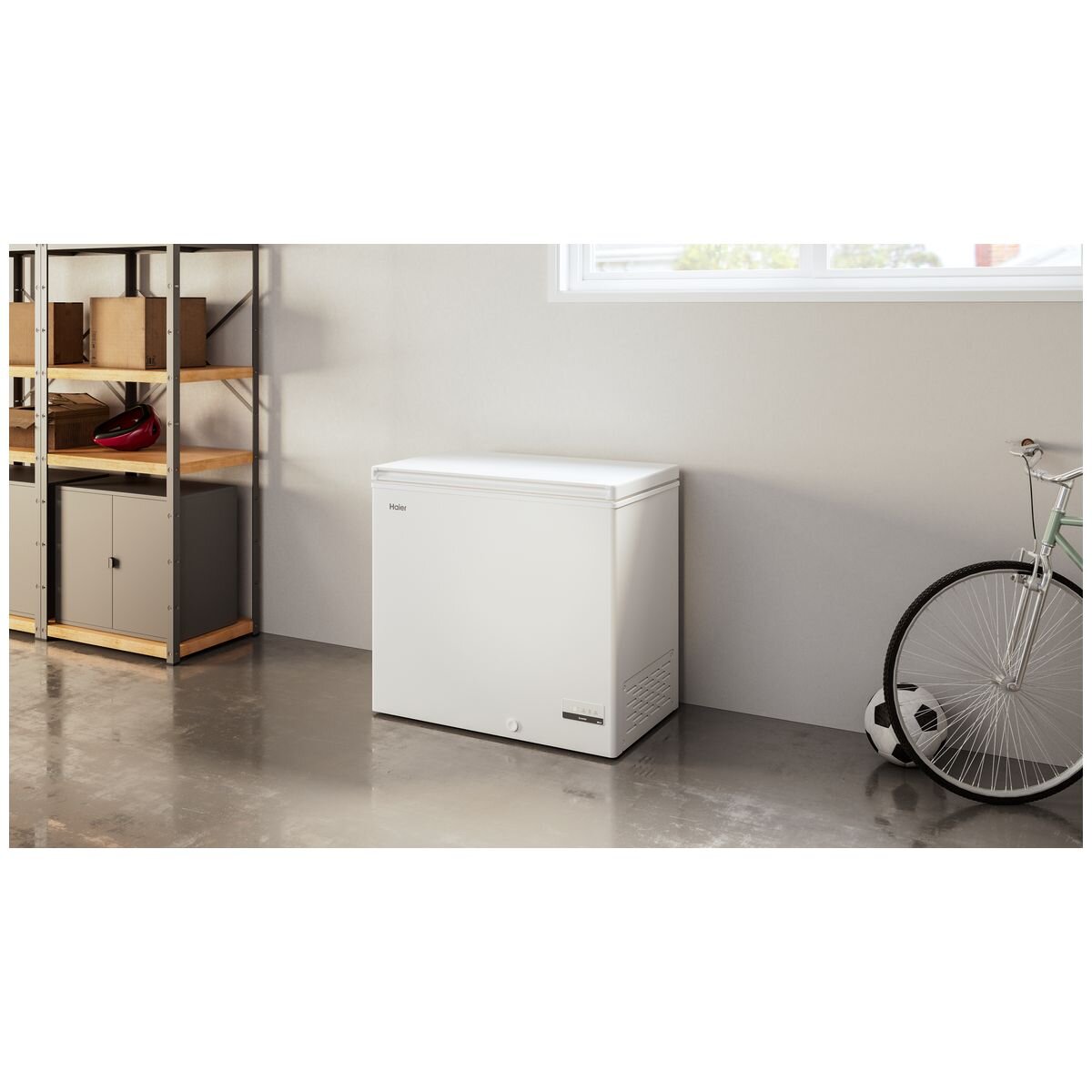Haier Series 300 194L hybrid chest freezer - white, 6 star energy rating, Super Freeze - HCF195W