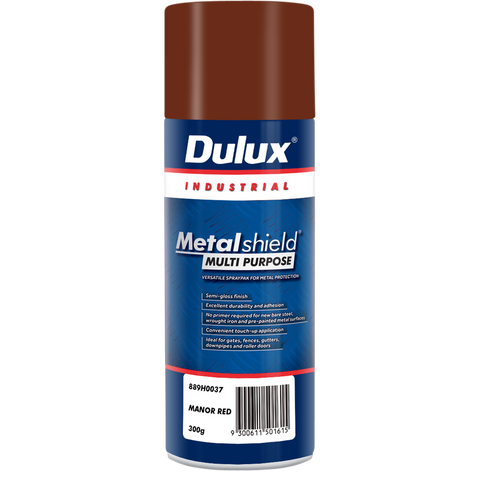 Dulux Metalshield Spray Paint Manor Red 300g Semi-Gloss Durable - SuperSaverAU - view 1