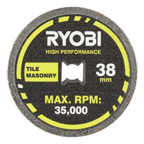Ryobi 38mm Twist Lock Tile Cutting Wheel - Diamond Coated - 35,000rpm - SuperSaverAU - view 1