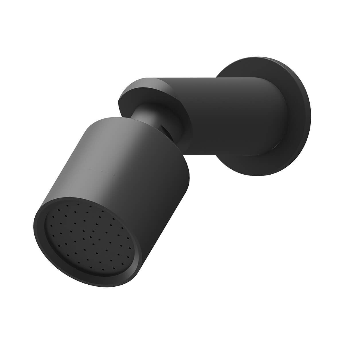 Rogerseller Gas wall shower - solid stream spray, swivel head, brass, Graphite finish - 3506004105