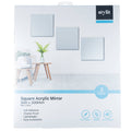 Edge Acrylic Mirror 300 x 300mm Square Self Adhesive Shatter Proof