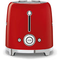 Smeg 50s Retro Style 2 Slice Toaster - Red, Six Browning Levels, Extra-Wide Slots - TSF01RDAU