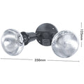 Arlec Compact Twin Security Flood Light FL011, Weatherproof Outdoor Floodlight, Black