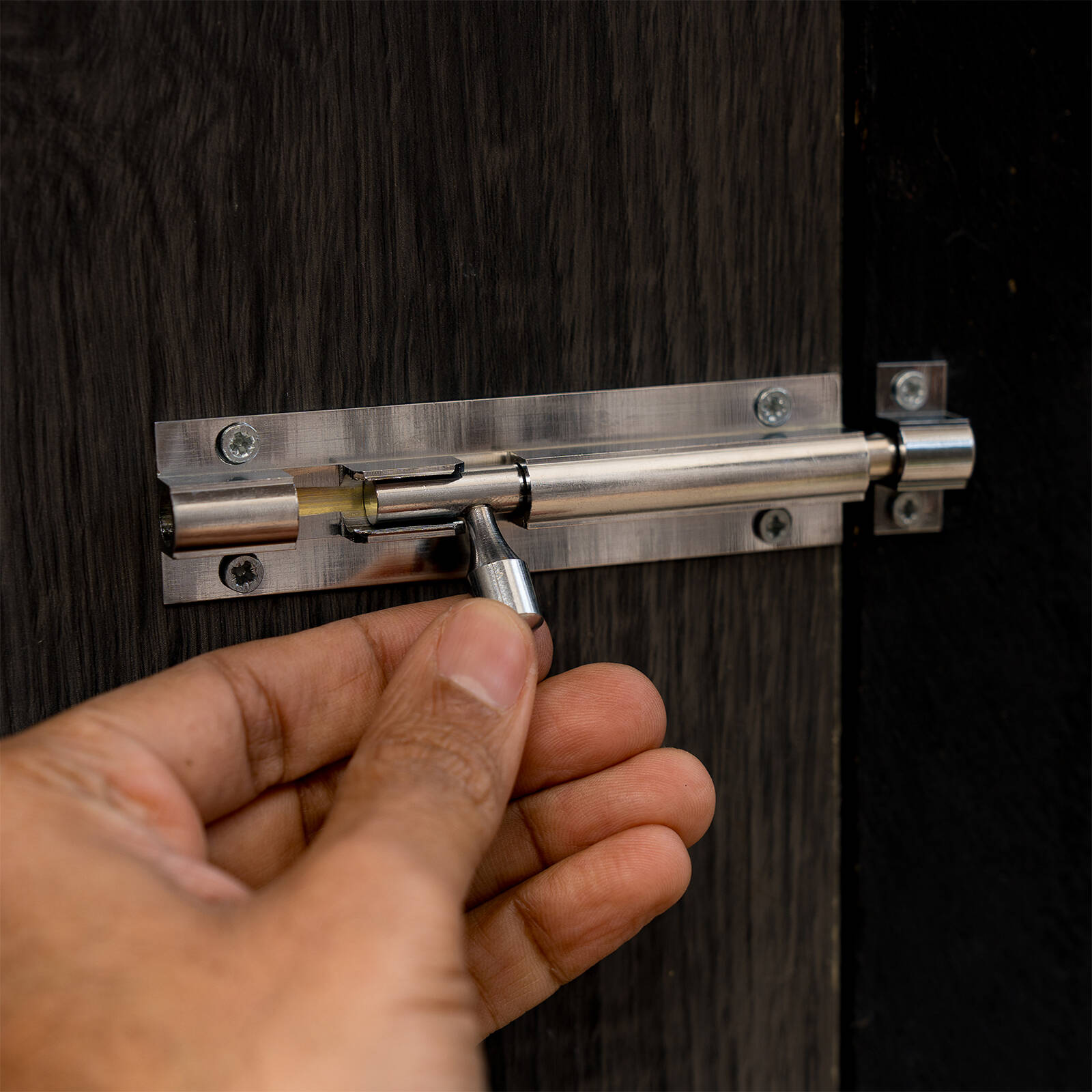 Taskmaster 100mm Chrome Plated Solid Brass Barrel Bolt for Gates and Doors