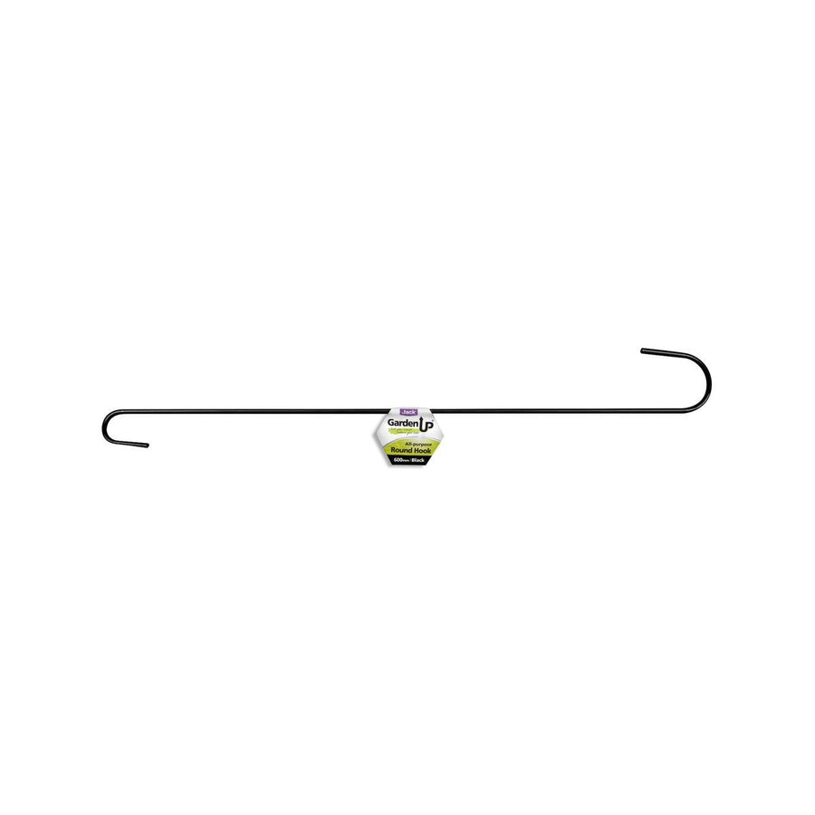 Jack Hanging Basket Hook - 600mm - Black - Durable Wire Construction - SuperSaverAU - view 1