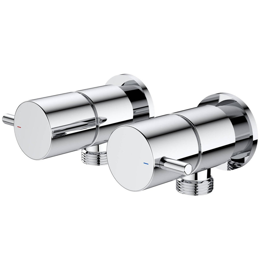 Caroma Chrome Luna Lever Washing Machine Set - Lead Free Brass - 56mm x 99mm - SuperSaverAU - view 1
