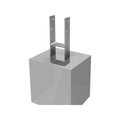 Vuepro Post Support - 600 x 100mm - Stainless Steel - Cyclonic Use - SuperSaverAU - view 5