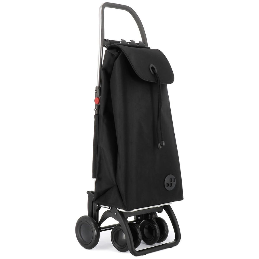 Rolser I-Max 4-Wheel Folding Trolley - Multifunctional Hook, Zippered Rear Pocket, Black - R-IMX306-1023