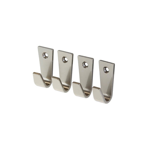 Pinnacle 50mm Satin Nickel Hanging Hooks - 4 Pack - Metal - Durable - SuperSaverAU - view 1
