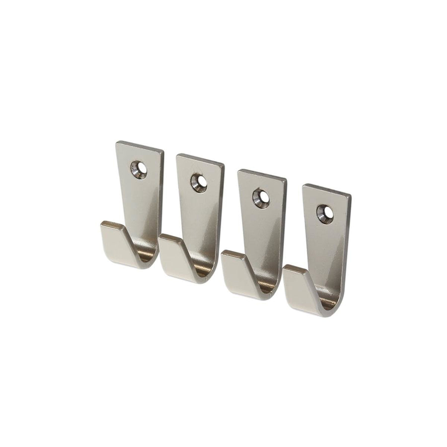 Pinnacle 50mm Satin Nickel Hanging Hooks - 4 Pack - Metal - Durable - SuperSaverAU - view 1