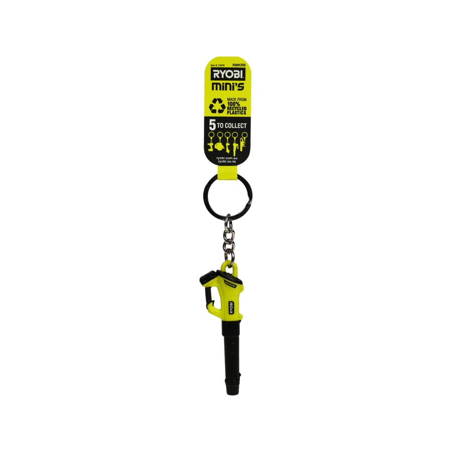 Ryobi Mini S Leaf Blower Keyring - 22mm x 113mm - 100% Recycled Plastics - SuperSaverAU - view 1