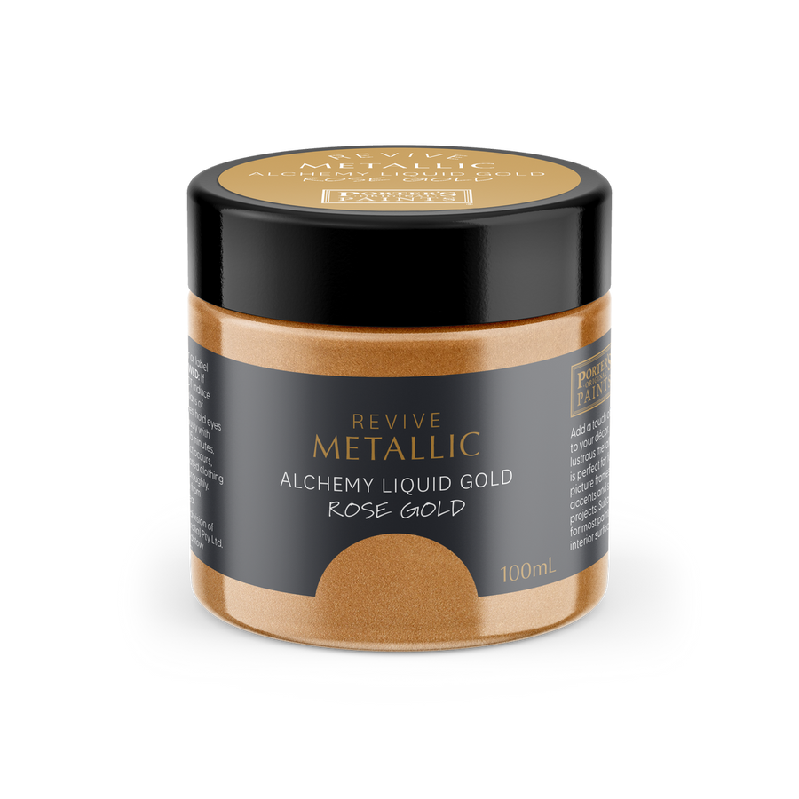 Porter S Paints 100ml Metallic Rose Gold Furniture Paint - Water-Based - Easy Clean - SuperSaverAU - view 1