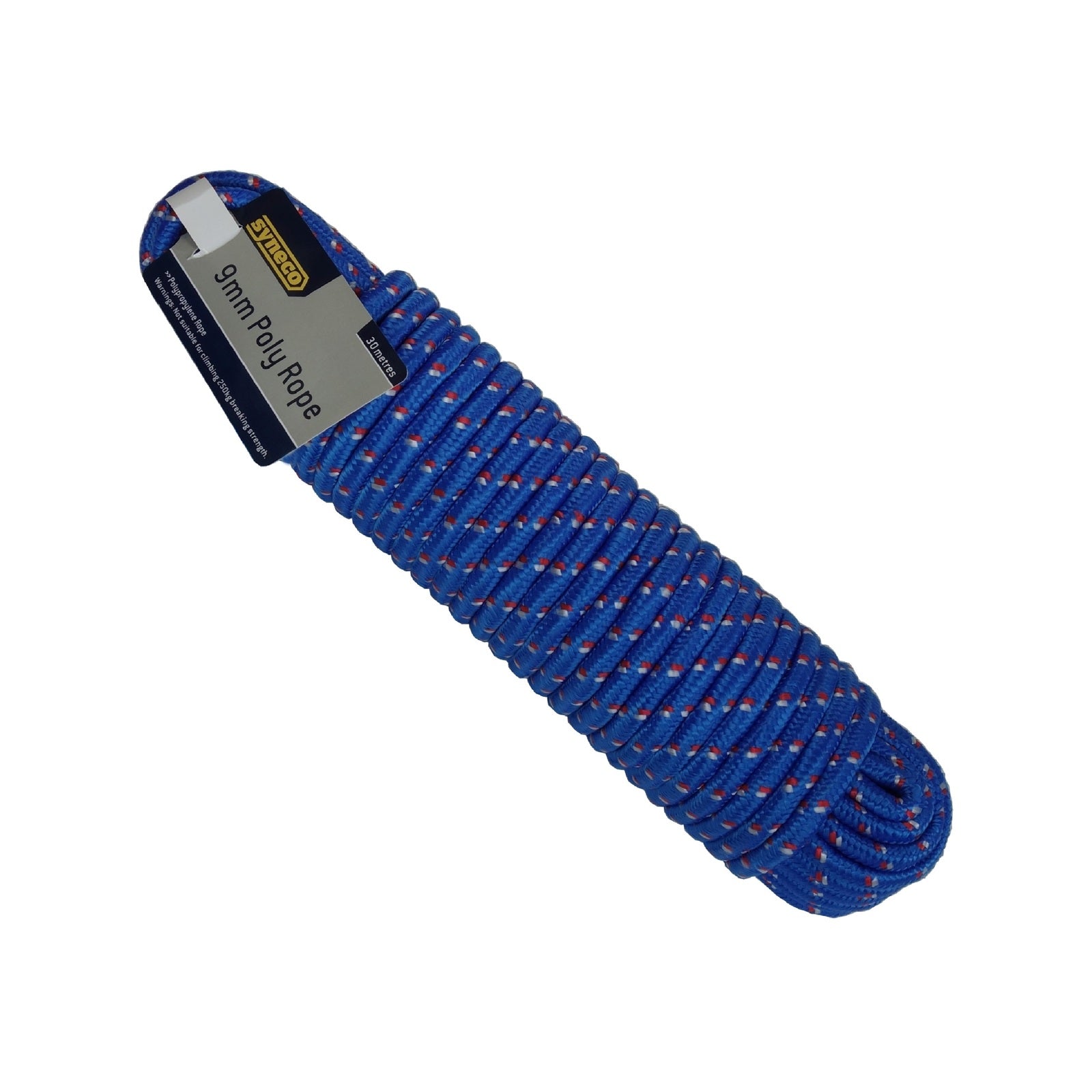 Syneco 9mm x 30m Diamond Braided Polypropylene Rope 300kg