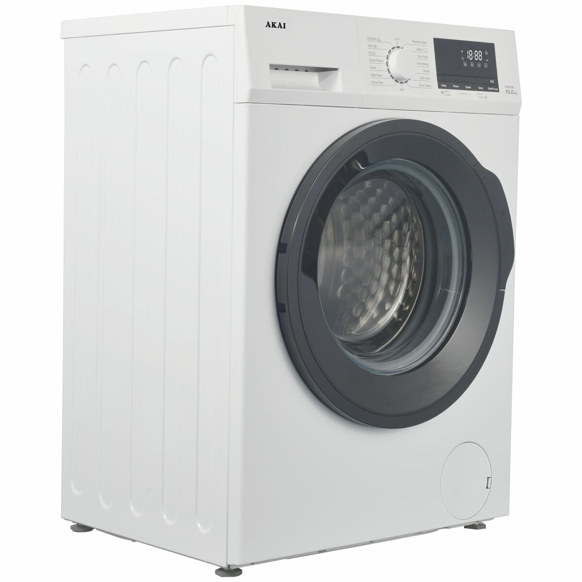 Akai 10kg Front Load Washing Machine - White, Wi-Fi Connectivity, Night Wash, Anti-Vibration System - AK-FL10