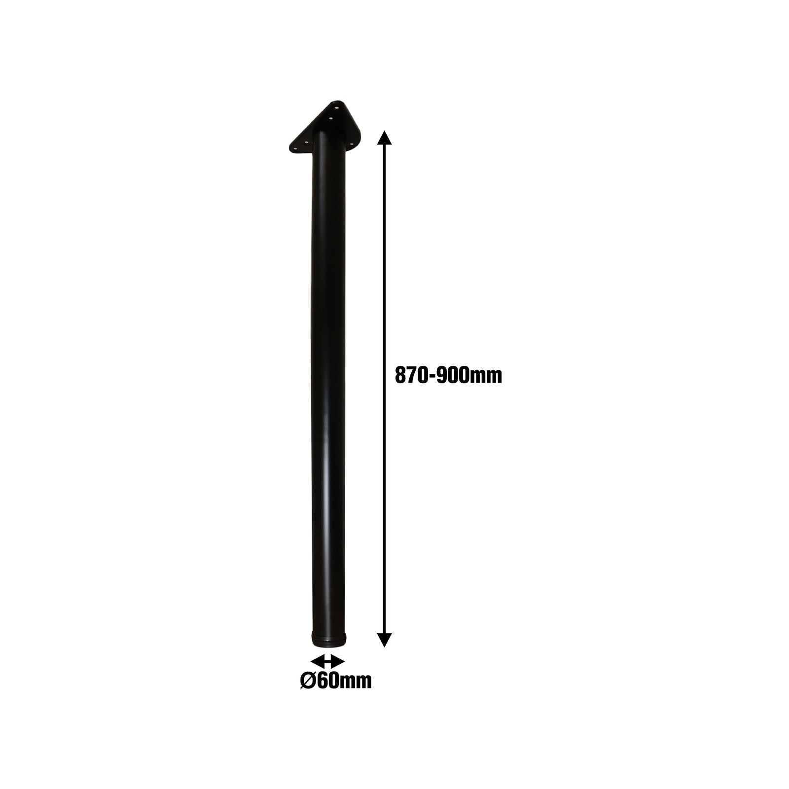 Adoored 60 x 870mm Steel Black Round Breakfast Bar Leg