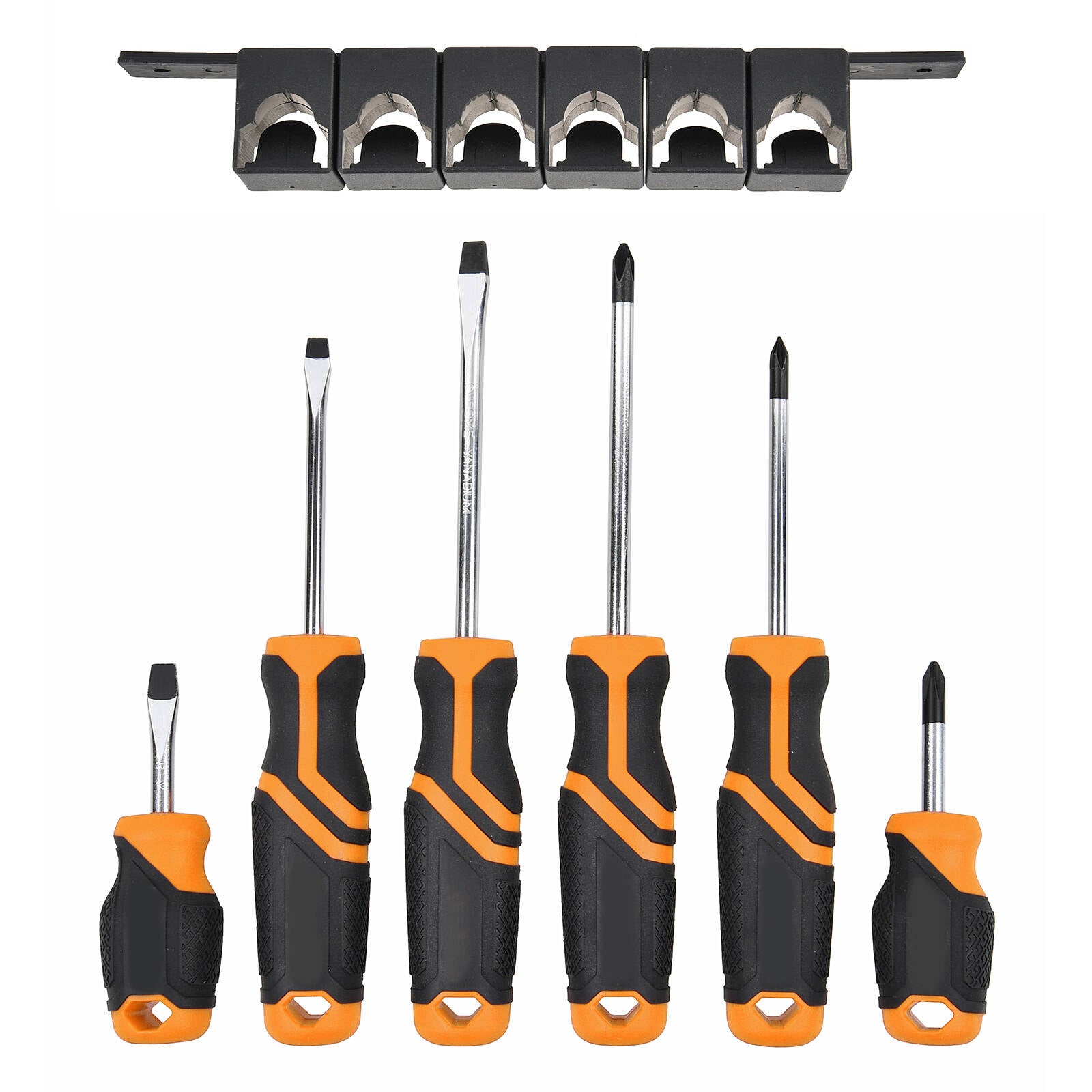 Craftright 6 Piece Screwdriver Set Chrome Vanadium Steel with Storage Rack