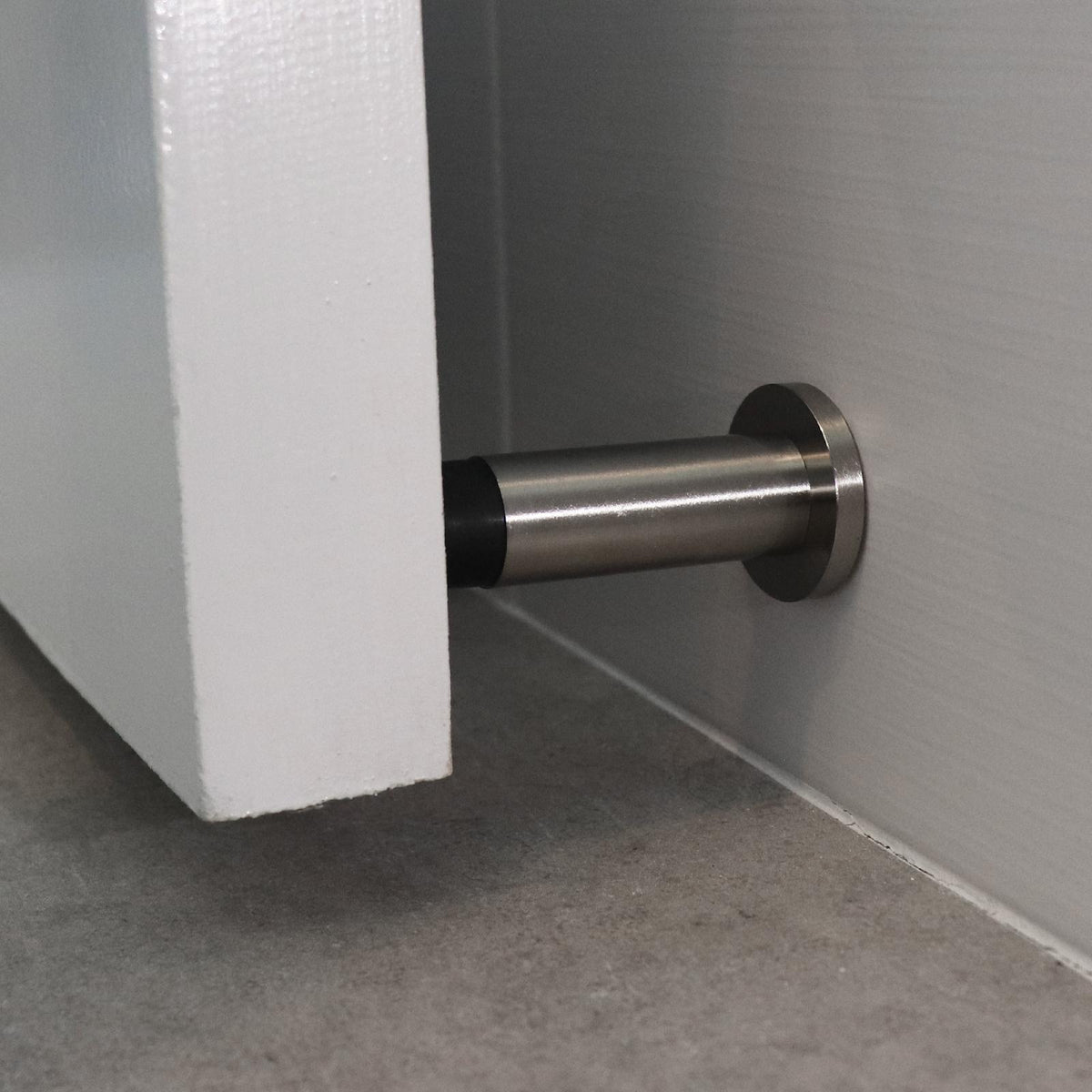 Adoored 60mm Satin Chrome Monument Door Stop Steel Interior Use