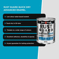 White Knight Rust Guard Enamel Paint - 1L - White Satin - Quick Dry - Durable - SuperSaverAU - view 5
