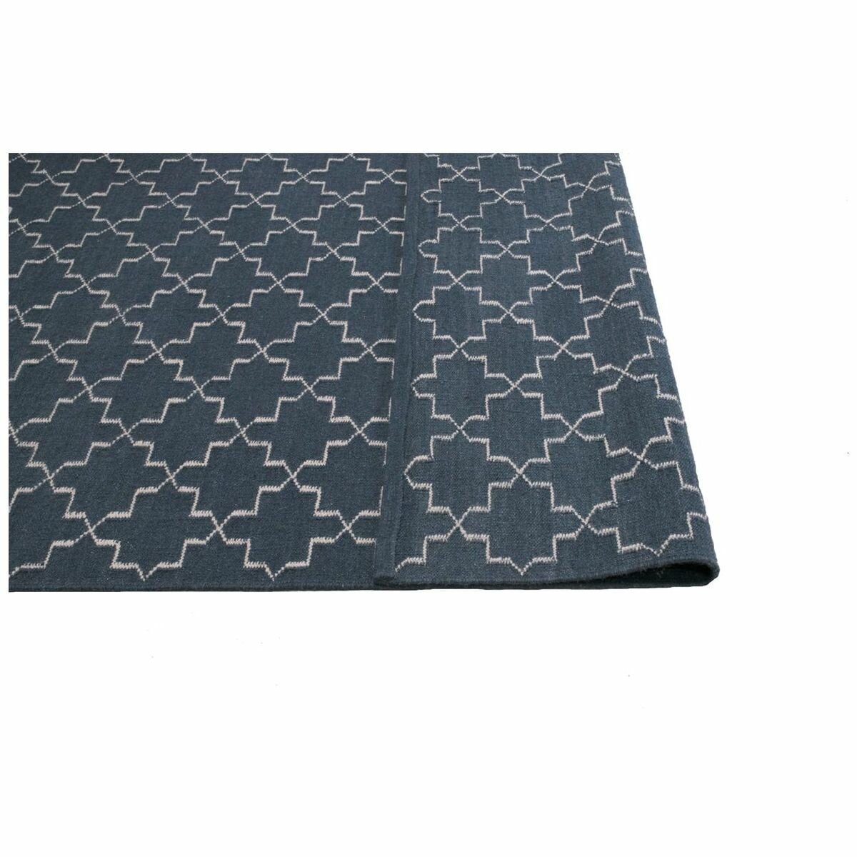 Cadrys Moroc FL Navy Handspun Wool Rug 200x300cm - Knotted - 5mm Pile - MORN2