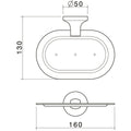 Caroma Sahara Soap Dish - 160mm x 130mm - Brass - Chrome Finish - SuperSaverAU - view 2