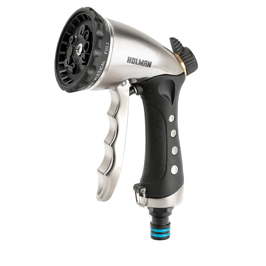 Holman 12mm Platinum Multi Function Gun - 10 Spray Patterns - Black/Silver - SuperSaverAU - view 1
