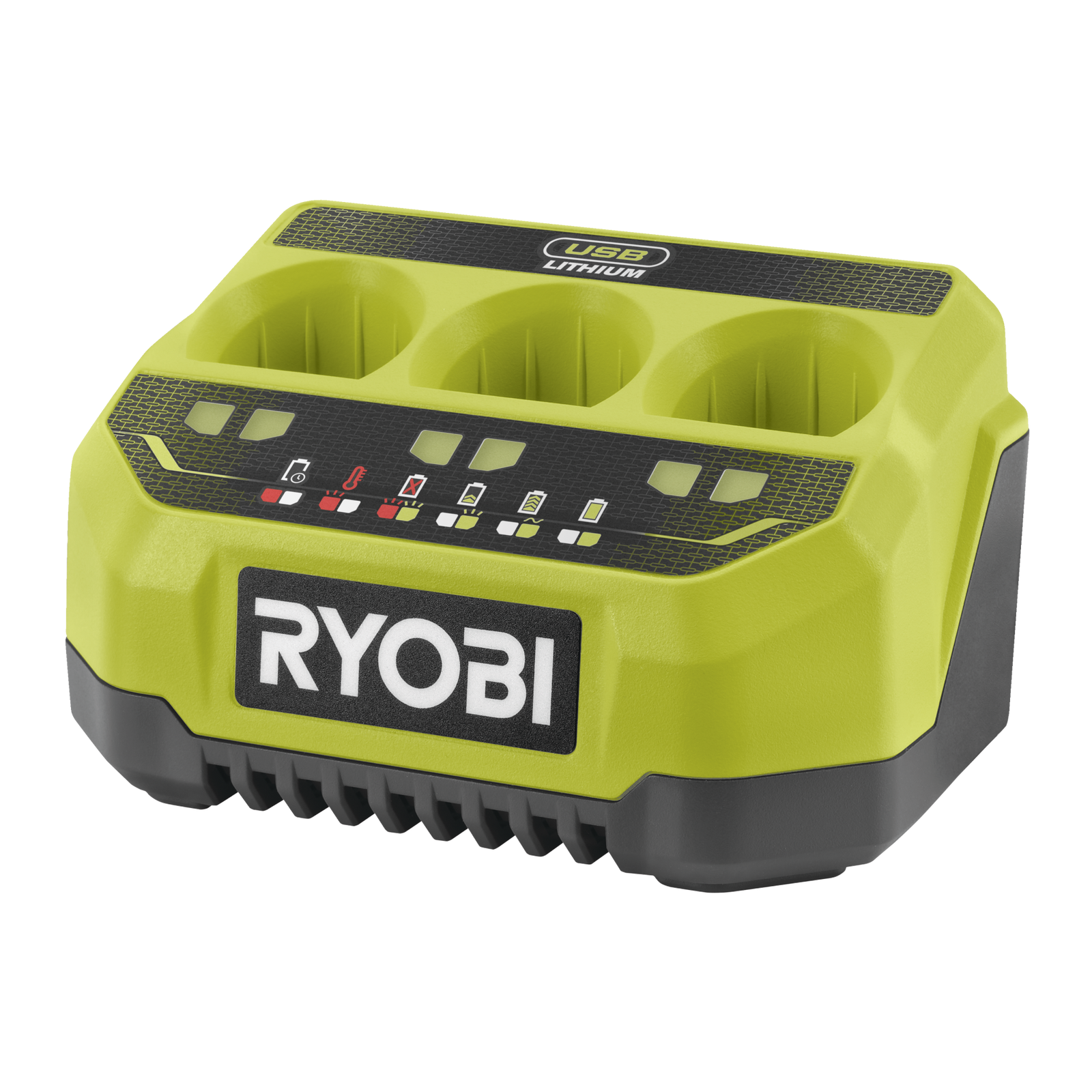 Ryobi USB Lithium 3 Port 3A Charger RC43P with LED Status Indicators