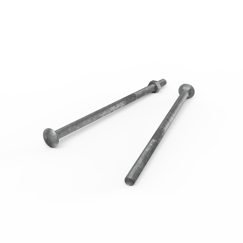 Zenith Hot Dip Galvanised M10 x 240mm Cup Head Bolts Nuts Each - SuperSaverAU - view 1