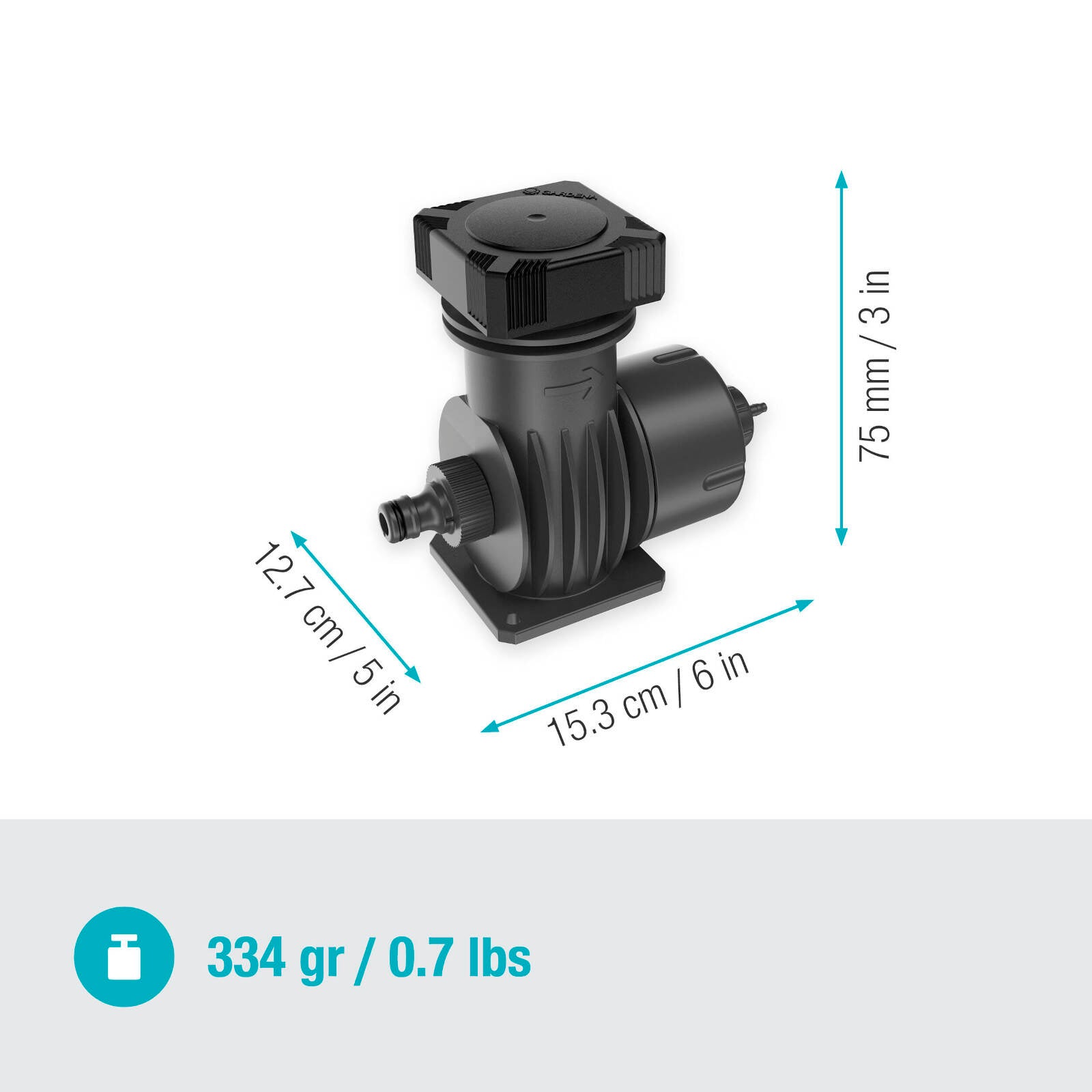 GARDENA Micro Irrigation Master Unit 2000 Black High-Impact Plastic