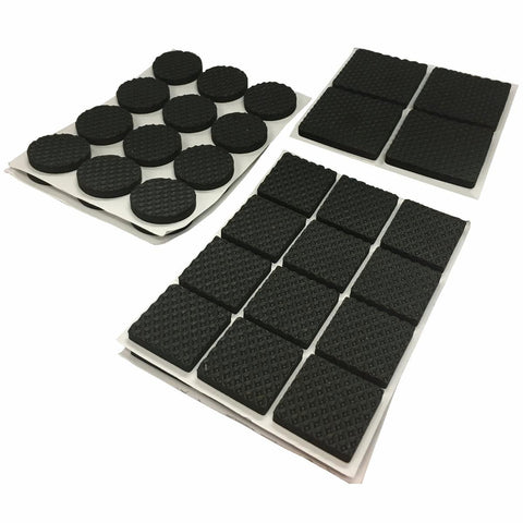 Surface Gard EVA Pads - Assorted Sizes - Black - Self Adhesive - 56 Pack - SuperSaverAU - view 1