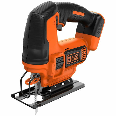 Black & Decker 18V jigsaw bare unit - pendulum action, tool-free blade change, lock-on switch - BDCJS18N-XE