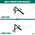 Carinya 250 x 200mm Black Powder Coated Steel Arch Stayed Bracket Wall Mount 50kg Load