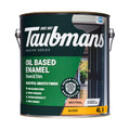 Taubmans 4L White Neutral Gloss Oil Based Enamel Paint